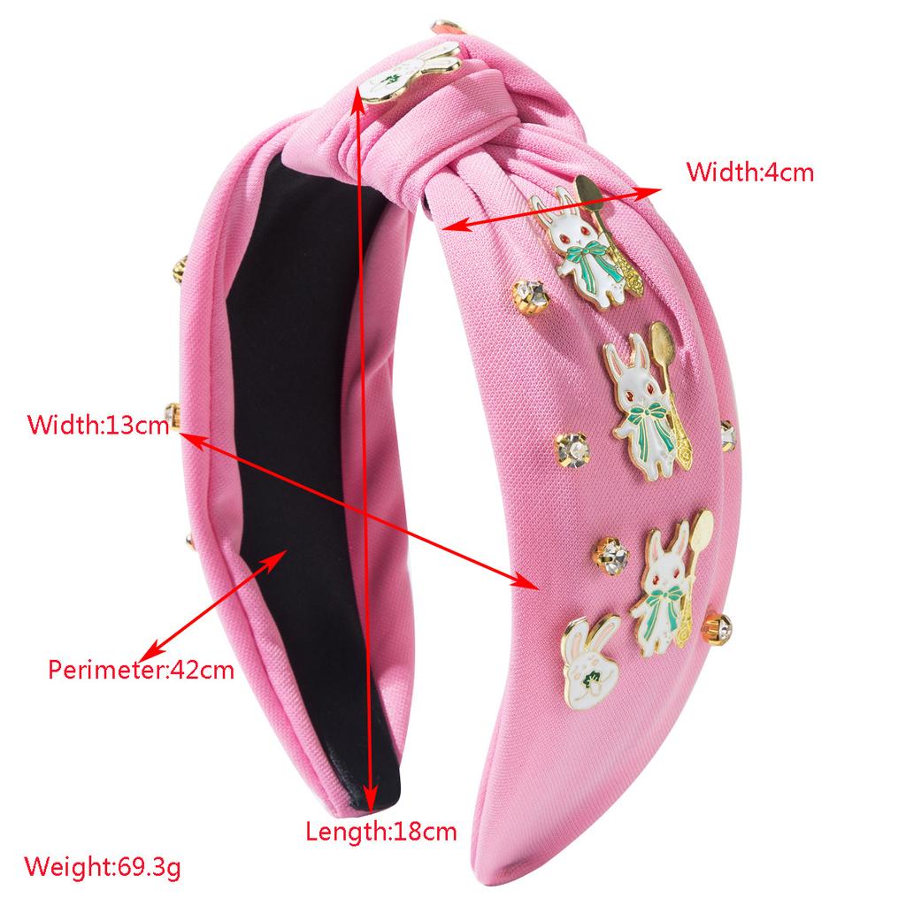 New Easter Diamond Sweet Cute Alloy Rabbit Headband Holiday Hair Accessories