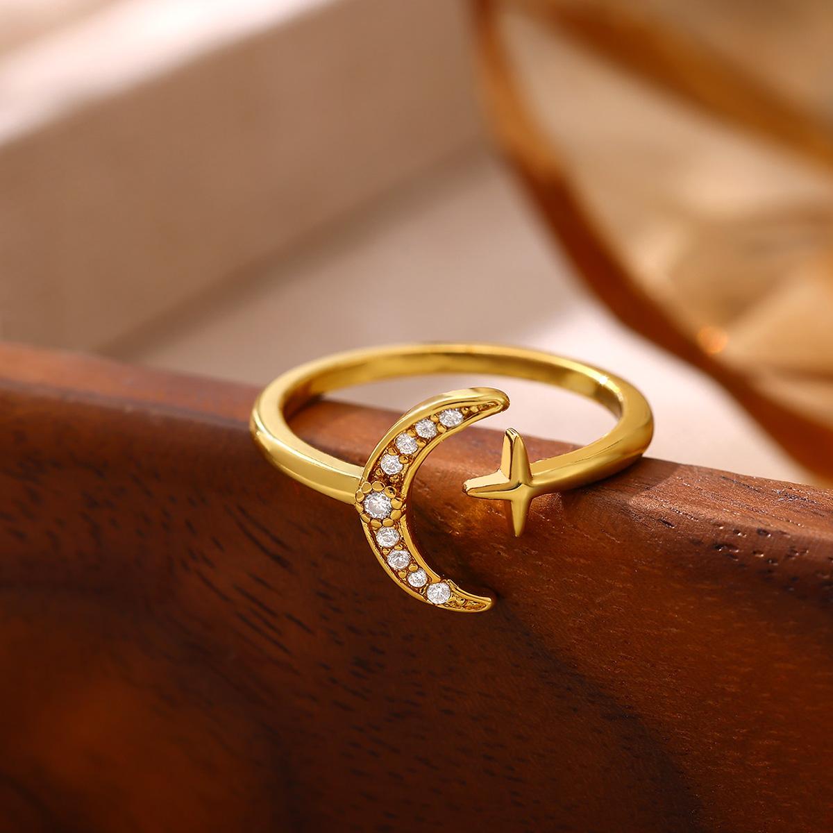 

Vintage Minimalist Gold Color CZ Rings For Women Cute Cat Cute Hollow-Out Cat Anillos Flower Ring Jewelry Gift Summer Waterproof