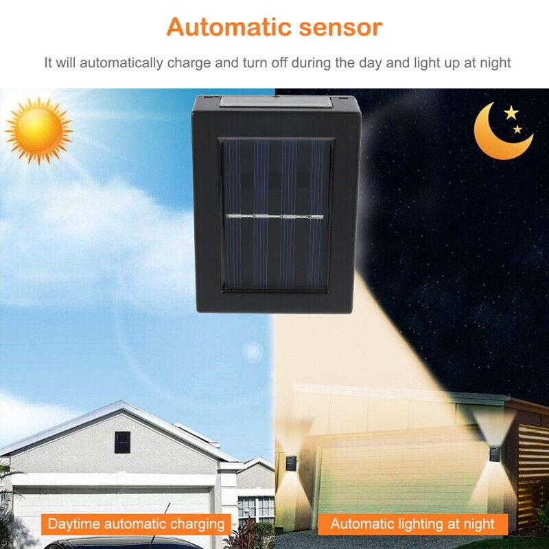 4xLED solární světlo Solární osvětlení Solární reflektor Venkovní zahradní světlo