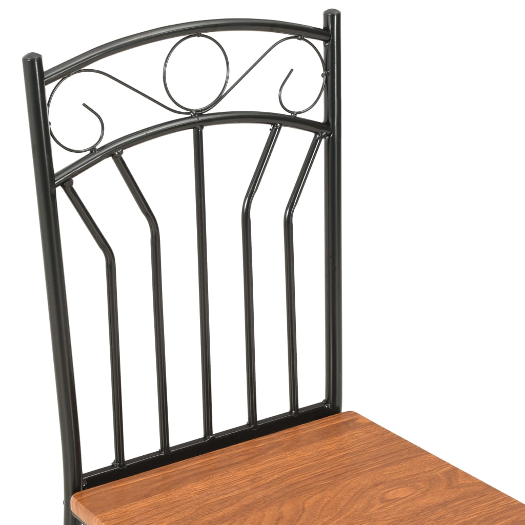 Dining Chairs 4 Pcs Brown Mdf