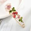 Elegant  Pin Flower Enamel Brooch Women Simple Lapel Pin Accessories