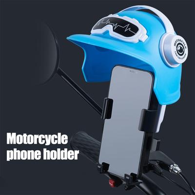 Supporto per Telefono da Moto con Visiera Antipioggia e Parasole per Casco Supporto per Manubrio Navigatore GPS per Cellulare Porta Specchietto Retrovisore per Cellulare