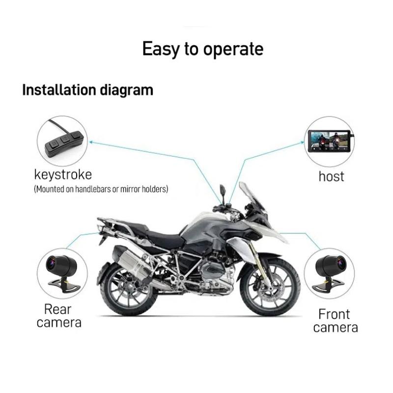 HD 5.5 Inch Motorcycle Carplay Car Machine Motorcycle Recorder