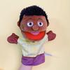 Hand Puppet Doll Black African Grandparents Parents Son Daughter Family Member Cartoon Doll Interactive Toys Kids Storytelling Pretend Play