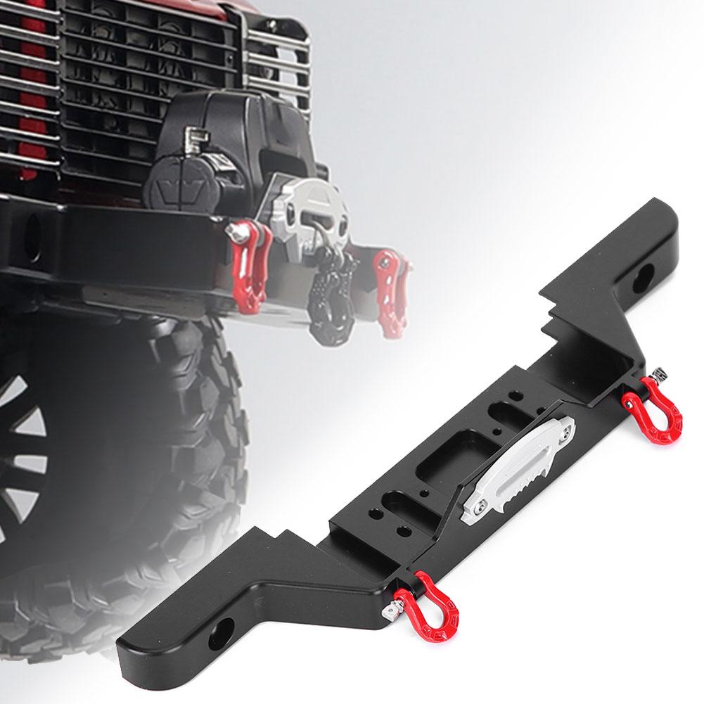 110 Front Bumper AntiCollision Metal RC Accessories with LED Light for SCX10 Traxxas TRX4 Defender