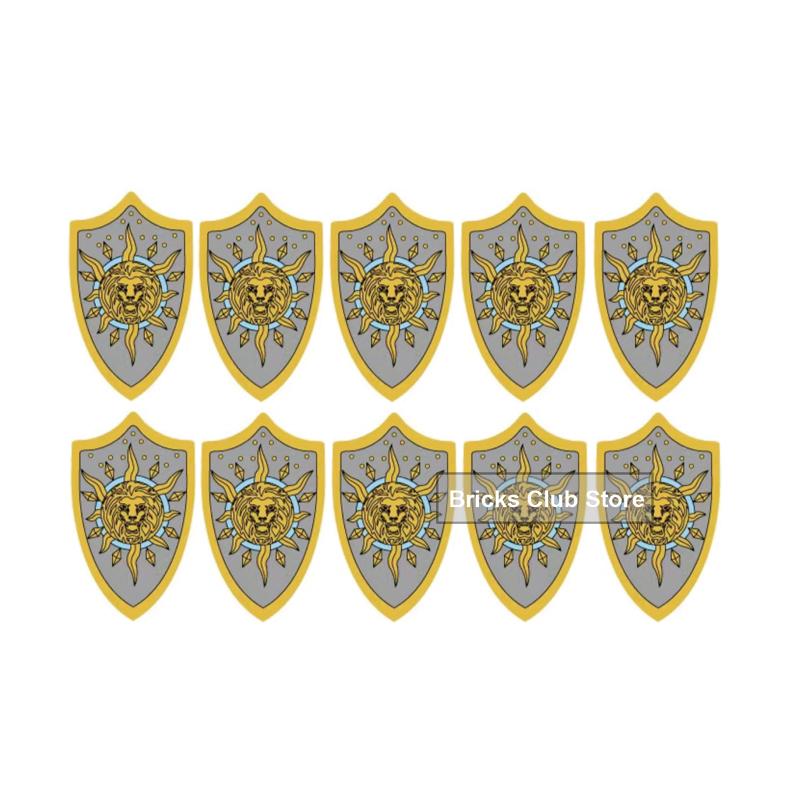 MOC Medieval Knights Building Blocks Accessories Plumes Pauldron Fence Helmet Shield Plush Cloak Soldier Weapons MOC Mini Bricks