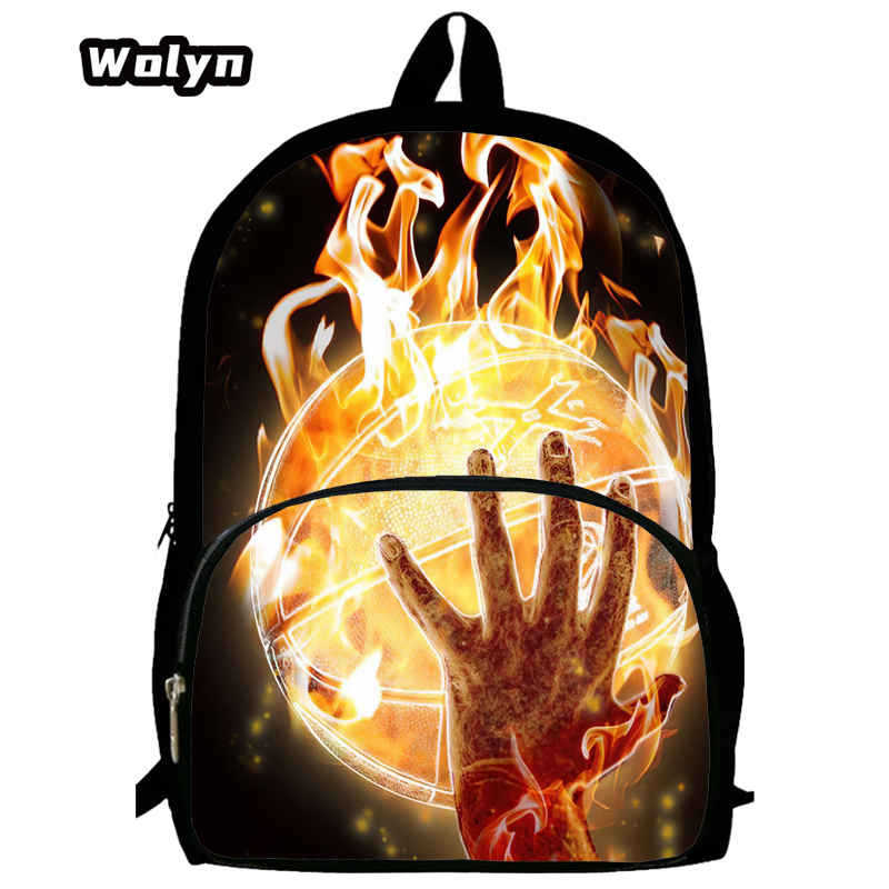 Basketball Basketball School Bag High Definition Printing Multifunctional Cross-Border Backpack
