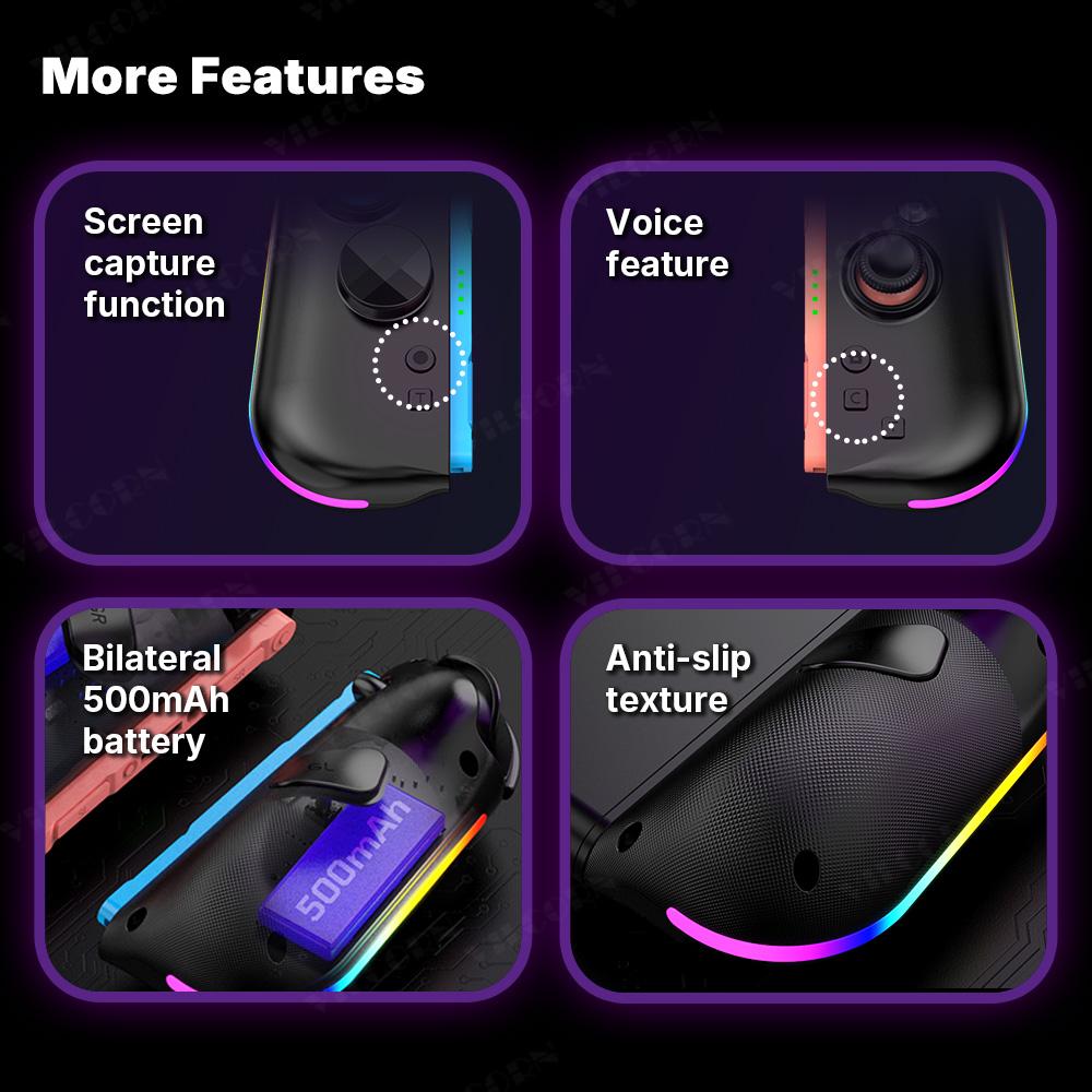 Magnetic Wireless Controller For Switch 2 One-Key Wake Up RGB Light Hall 3D Joystick Turbo Gamepad Programmable Back Buttons Set