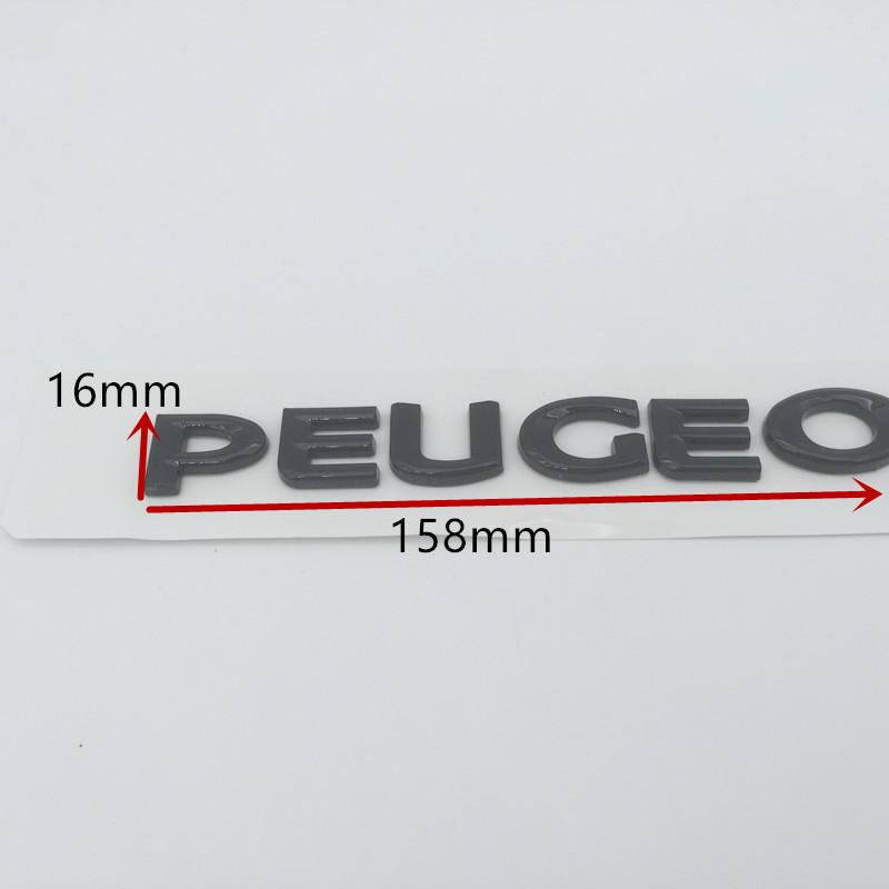 1pcs 3D ABS GT 2008 3008 4008 5008 car Letter Emblem Rear tail trunk Decals badge sticker Decal styling Accessories
