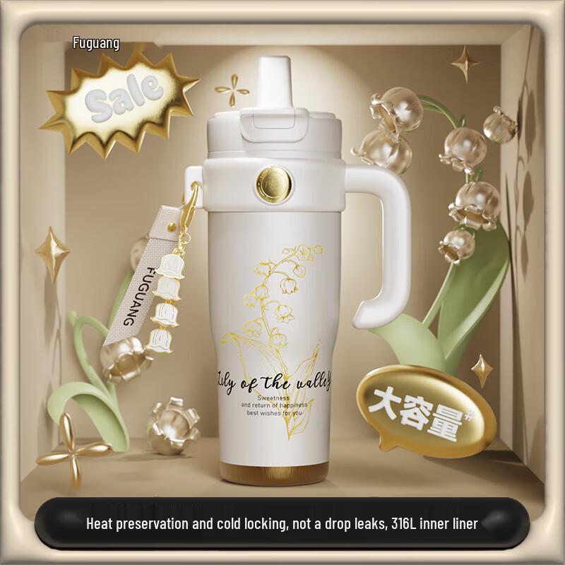 FUGUANG Insulated Stainless Steel Straw Tumbler