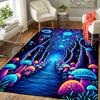 1pc Mushroom Forest Design Area Rug - Soft, Anti-Slip, and Durable Gaming Room Decor for Bedroom