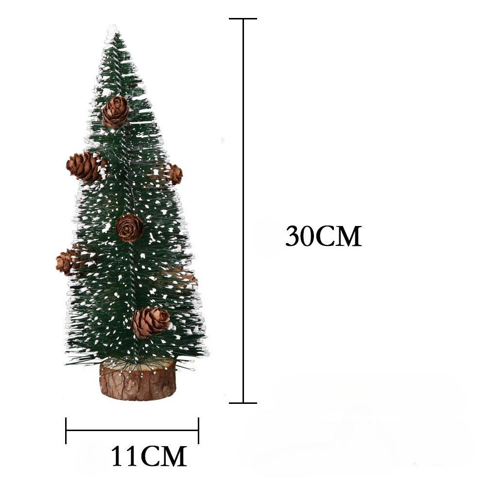 Mini Christmas Trees Artificial Pine Needle Desk Ornaments 10/15/20cm Fake Evergreen Trees for Holiday Decoration