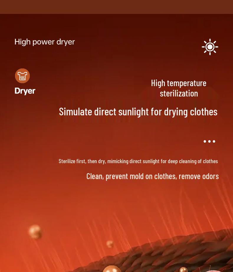 Compact Warm Air Dryer for Shoes, Clothes, and Dust Mite Removal - Ideal for Baby Rooms and Dorms