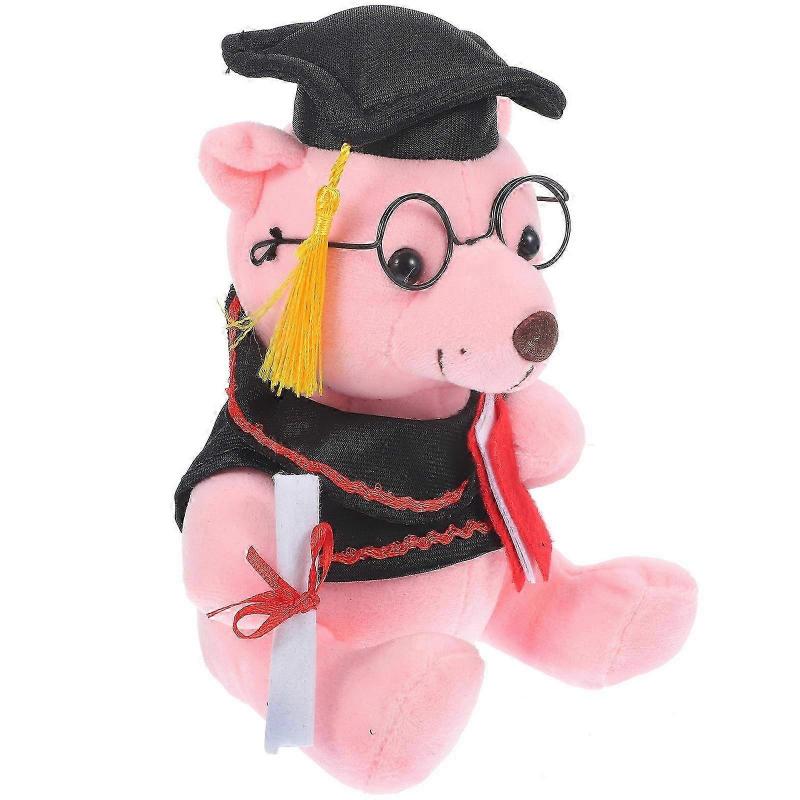 18cm Stuffed Bear Doll Graduation Toy Home Decor Gift 18X13X10CM