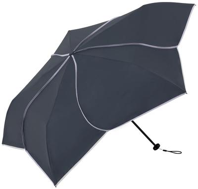 Because Folding PU Super Umbrella, Light/Bi-Color Piping, Mini, NV, B-094917