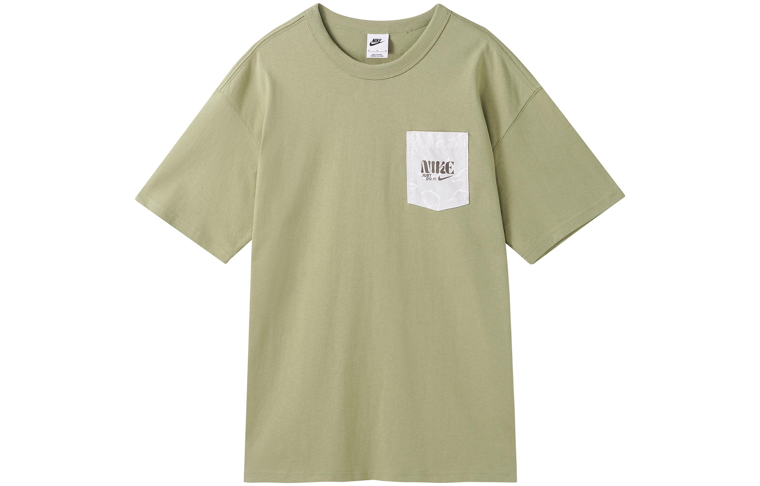 Nike Drop Shoulder Sleeve T-Shirt Men s Olive Green FJ7681-276 S