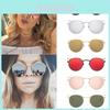 Fashion Oversized Round Sunglasses For Men And Women With Vintage Retro Mirror Glasses