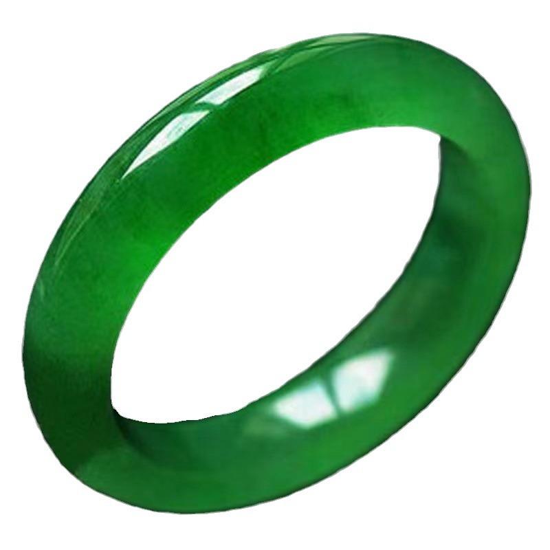 Imperial Green Jade Ladies Bangle - Icy Green Quartzite Jade Bangle