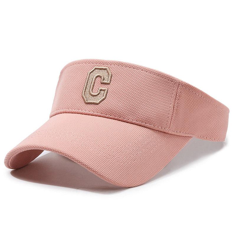 Men Women Summer Embroidery Digital Empty Top Hat Sunscreen Sunshade Cap