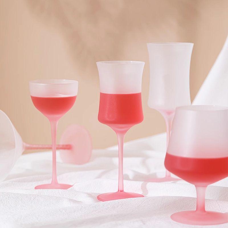Candy Colored Crystal Glass Goblet KTV Dessert Cup Ice Cream Cup Milk Tea Cup Banquet Wine Glass Champagne Glass Cocktail Glass