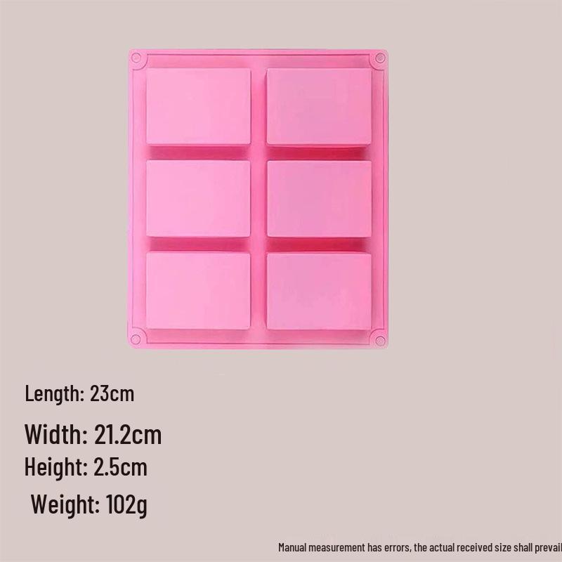 

Силиконовая форма на 6 ячеек прямоугольной формы для тортов, мыла и шоколада, DIY-проекты