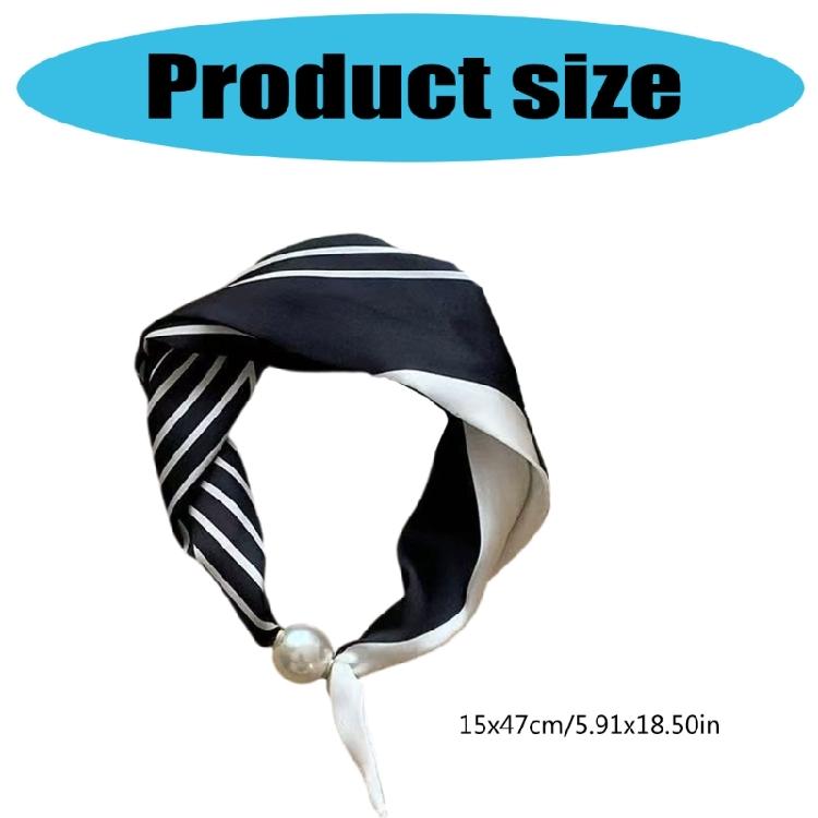 Atmungsaktiver Perlen-Hals-Schal Magnetverschluss Französisches Muster Seidenschal für Arbeit und Freizeit Halsbekleidungs-Accessoires