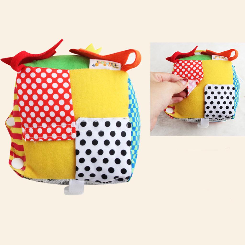 Funny Cloth Cube Life Skill Educational Developmental Baby Toddler Toy ...