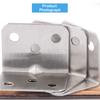 10Pcs Thickened Stainless Steel Triangle Bracket Fixed 90 Degree Right Angle Partition Furniture Hardware Connector Accessories