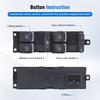 Power Window Switch 1J4959857 3BD959857 1J4959857D 1J4959857C Driver Side For VW Golf 4 Jetta MK4 Bora Passat B5 Plastic 12V