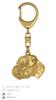 Boxer, German Boxer III - Gilded Key Ring with Dog, Handbag Decoration, Luxury Accessory by Art-Dog Brand