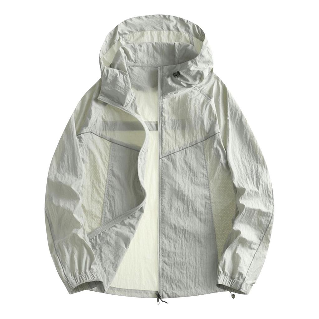 Lightweight Hooded Jacket For Couples Fashion Sunscreen Full Zipper Breathable Comfy Hoodies Coat Outdoor Sport Outwear