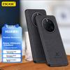 Huawei Mate 50 Phone Case, Mate 50 Protective Cover, Shockproof Full Edge Protection, Unisex, Creative Style Leather Back Cover, ES-19 Deep Black