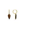 Luxenter 925 Sterling Silver and Tiger's Eye Earrings 18k Gold Finish - Ordi