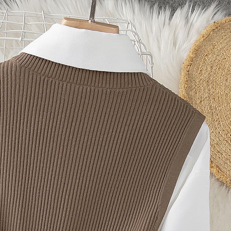 Siboshe Women's Knit Pullover Slit Sleeveless Vest