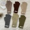 Warm Lady Finger Gloves Y2k Solid Color Gloves Kawaii Korean Knitted Gloves  Winter