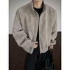 Men's Retro Autumn Leather Bomber Jacket, Stand Collar, Cool Bad Boy Style, Plus Size, High-End, 2026 Trend