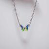 Gradient Butterfly Necklace - Women's Luxury Choker with Clavicle Chain, Elegant Niche Design, New Style