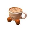 Foot Ceramic Cup Underglaze Color Super Cute Niche Coffee Cup Cartoon Water Cup Gift