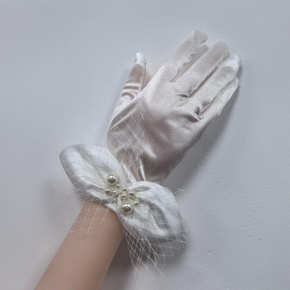 1Pairs Breathable Wedding Bridal Gloves Mesh Tulle Gloves New Bridal Gown Mittens  Party Dress