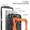 For IPad 10th Generation Case 10.9 Inch , Military Grade Shockproof Protector Silicone Cover Pencil Holder+Handle Shoulder Strap