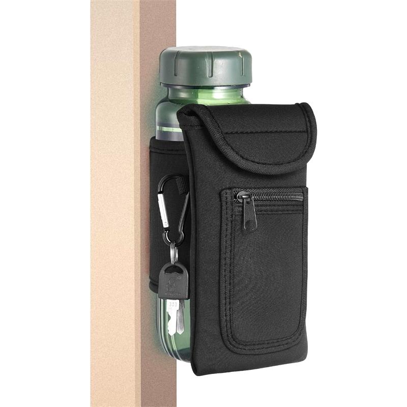 

Магнитный держатель для бутылки с водой, легко крепится к металлической поверхности, портативная сумка с чехлом для телефона, чехол для бутылки с водой (черный) 1PC