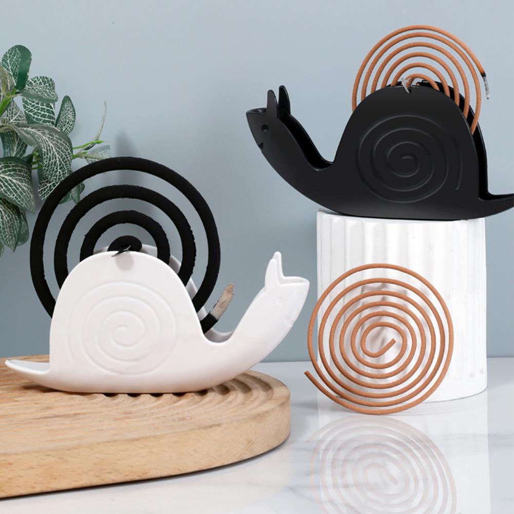 4-20PCS Snail Shape Incense Holder Fireproof Mosquito Coil Burner Household Mosquito Coil Holder for Home Bedroom Decoration