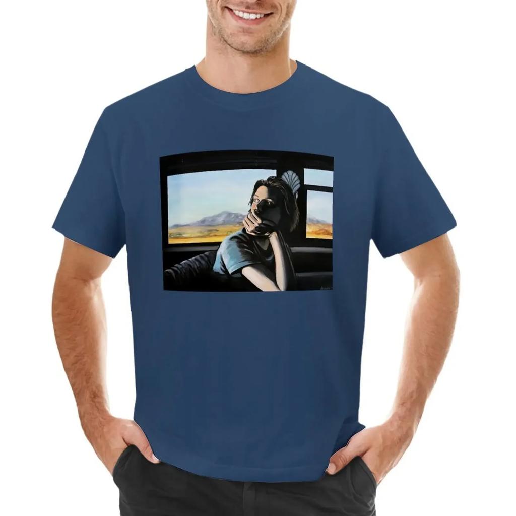 Trevor Moore Original Acrylic Painting T-shirt boys animal print aesthetic clothes slim fit t shirts for