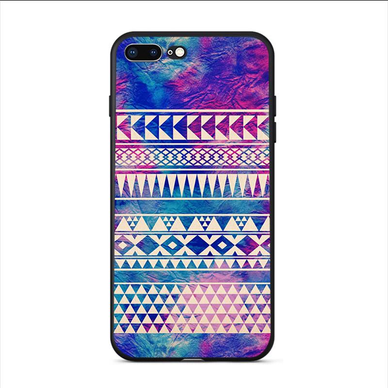Soft Phone Case Pastel Tribal Aztec Triangle On Nebula Cover For Apple iPhone 11 Pro Max XS SE 2020 X XR 6S 6 7 8 Plus 5S Shell