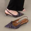 22 nouvelles sandales à talon aiguille à bout ouvert avec nœud, grande taille, couleur unie, ajourées, style européen et américain