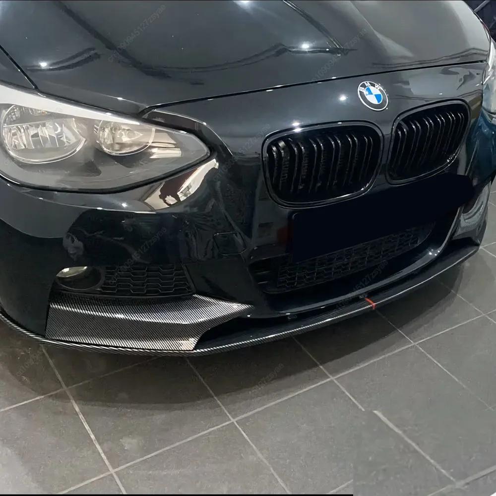 4PCS/Set Car Front Bumper Splitter Lip Diffuser Spoiler For BMW 1 Series F20 F21 120d 120i M135i Pre LCI M-Sport 2012-2015 Black