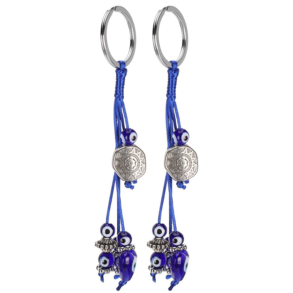 

2 шт. брелок с голубыми глазами, креативный брелок для ключей, подвеска для багажа, украшения