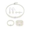 Artificial Pearl Jewelry Set For Women With Heart Water Drop And Bell Designs For Elegant Occasions