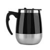 Portable Electric Stainless Steel Self Mixing Cup Magnetic Stirring Coffee Mug Black