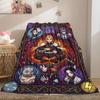 Demon Slayer Deluxe 2D Cartoon Flannel Blanket, Printed Art for Sofa, Soft Bedding for Travel Picnic Rug_LIAN